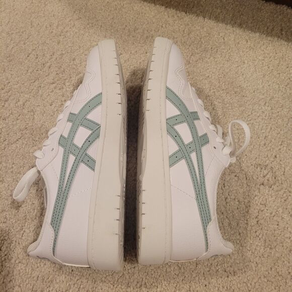 NWOB ASICS Japan S Women's Sneakers Shoes Size 7 EU 38 White/Ocean Haze Leather - Picture 5 of 10